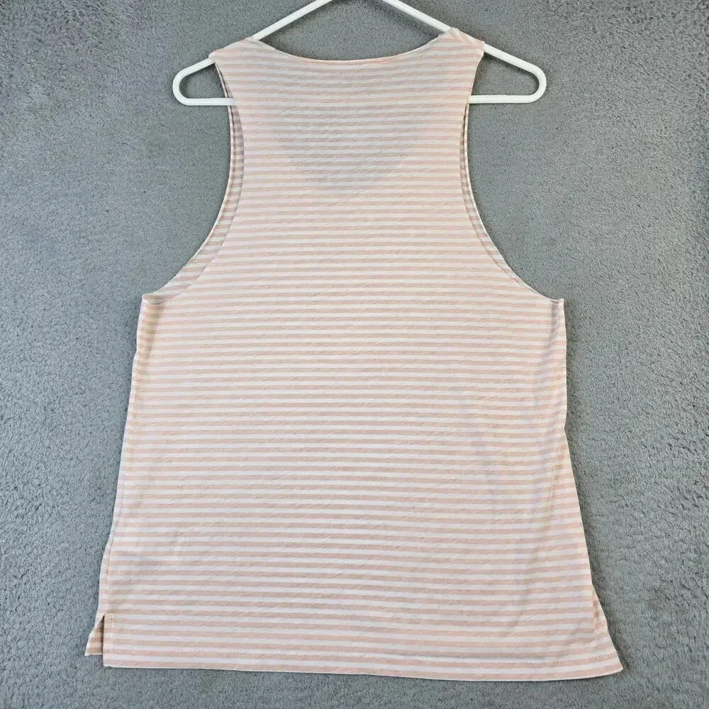 All Saints Noah Tank Top Women's Medium Raw Hems Striped Lightweight‎ Sleeveless - Picture 11 of 11